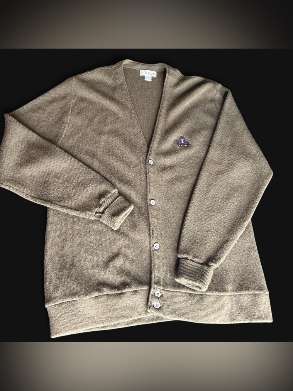Vintage olive Izod button down cardigan